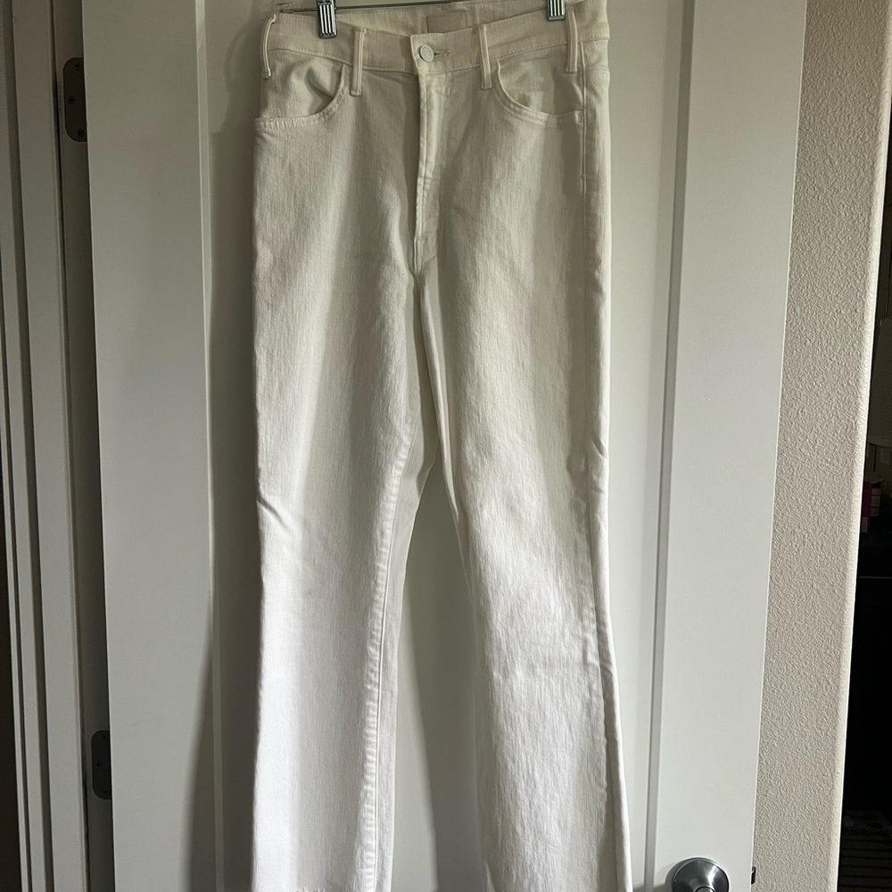 MOTHER White Flare Jeans